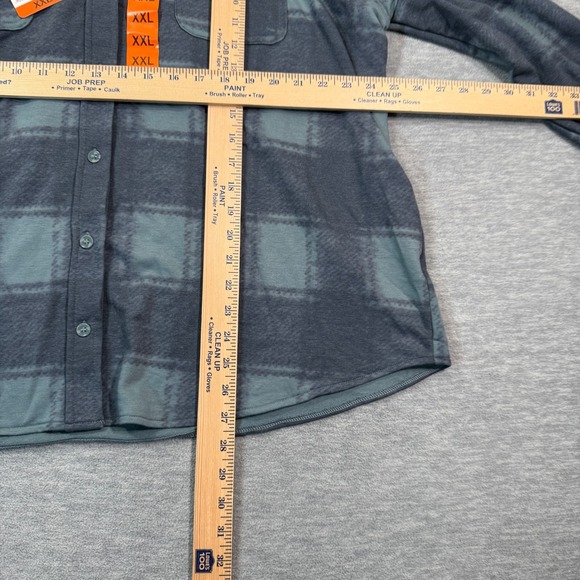 32 Degrees Shirt Women XXL Blue Flannel Button Front Warm Soft Plaid NEW - Picture 4 of 7